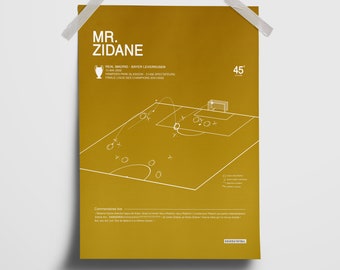 Poster Poster Football Legend Goal Z.Zidane Real Madrid - Bayer Leverkusen 2002