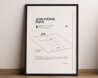 Poster but J-P Papin OM - Monaco 1989 | Poster Football legend Marseille