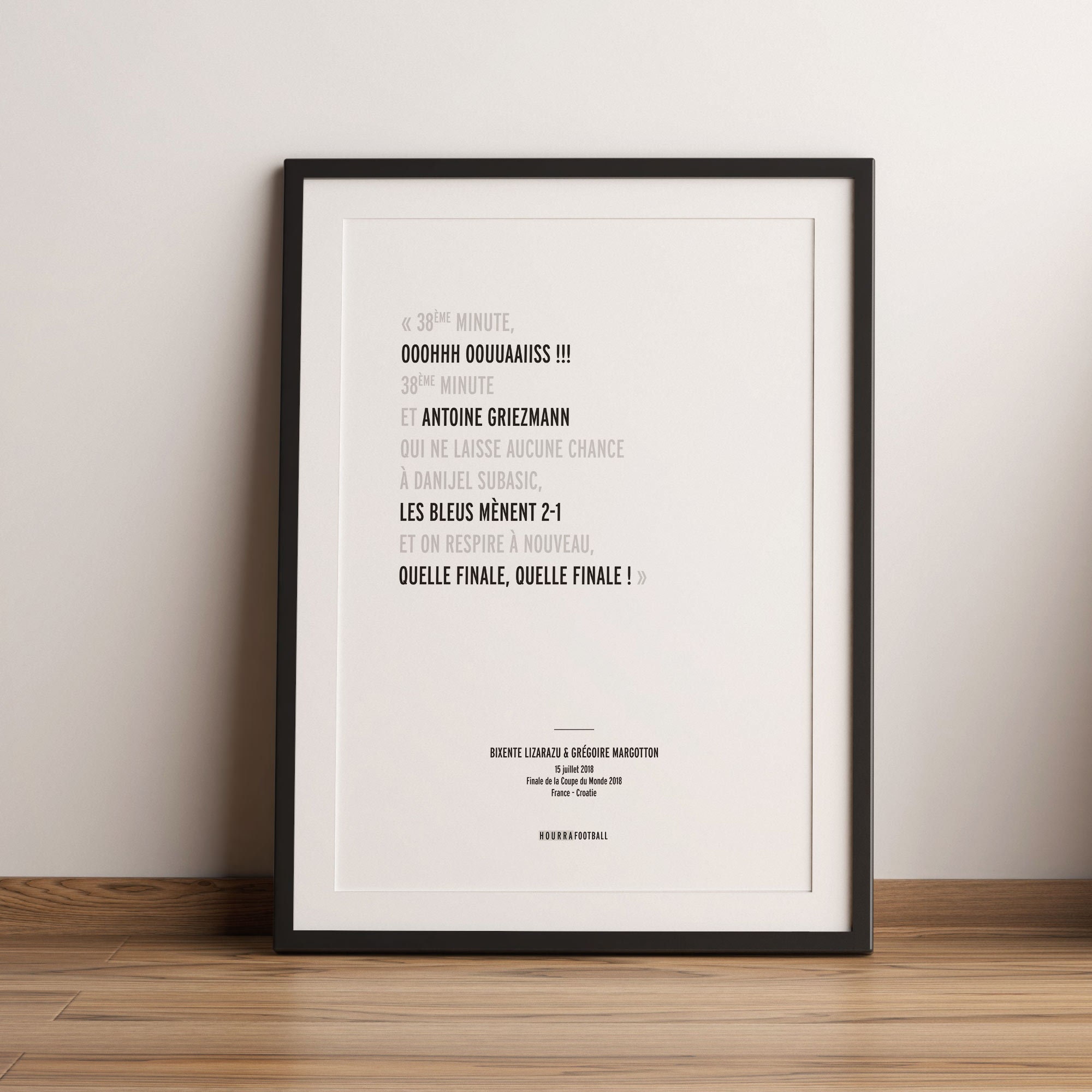 Affiche/Carte Commentaires But Antoine Griezmann Finale France - Croatie 2018