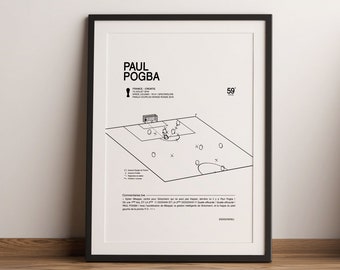Poster goal Paul Pogba France - Croatia 2018 | Poster Football legend France team
