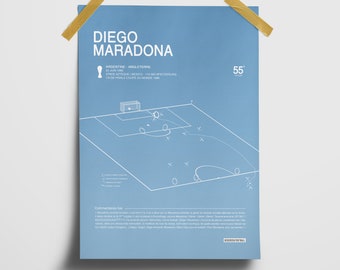 Poster poster Football Goal of Legend Diego Maradona - World Cup 86