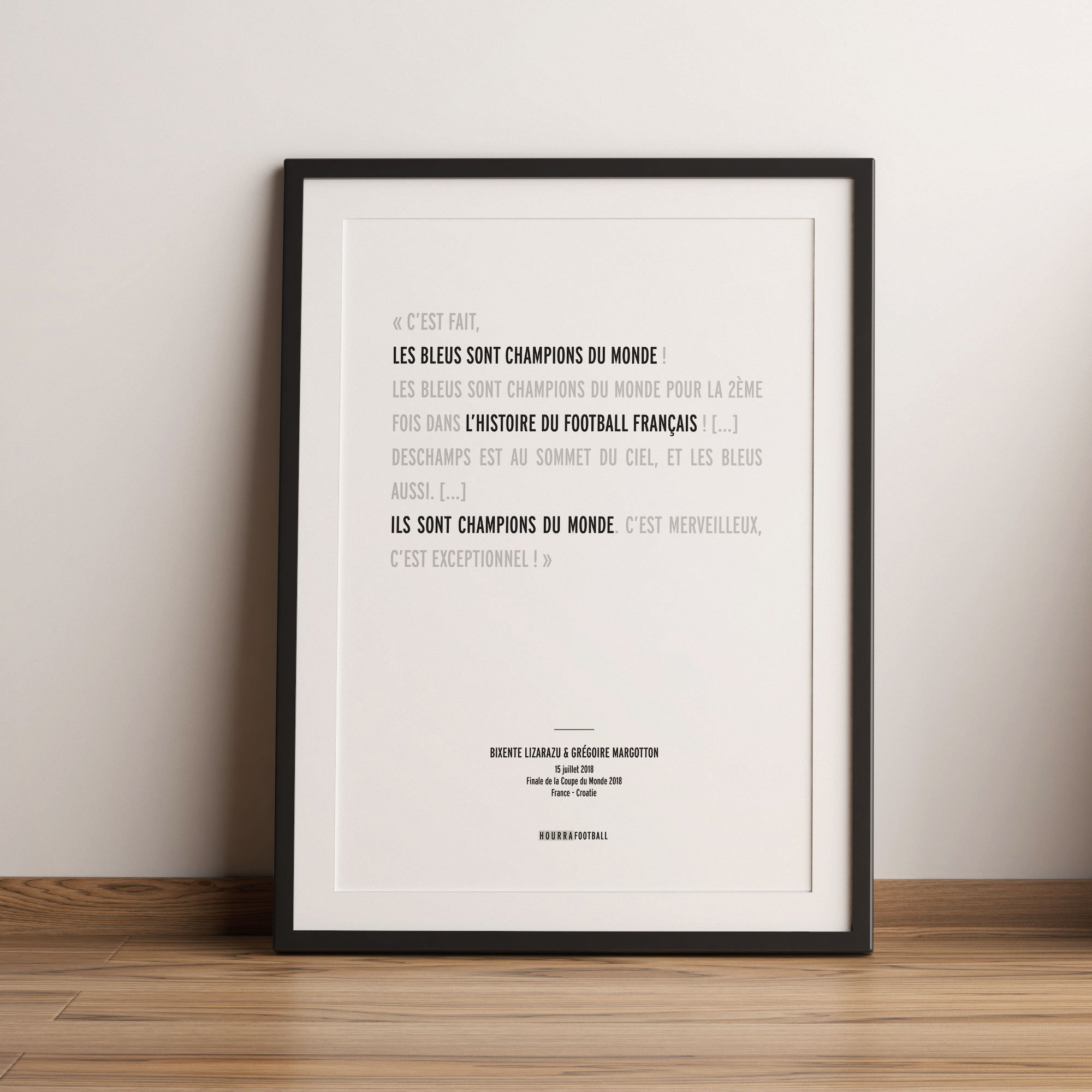 Affiche/Carte Commentaires Champions Finale France - Croatie 2018