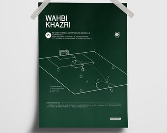 Poster Poster Football Goal of Legend Wahbi Khazri ASSE - OM 2018-2019
