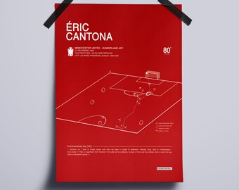 Poster poster Football Goal legend Eric Cantona Manchester United - Sunderland 1996