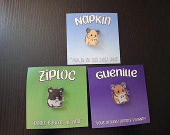 Hamster acrylic pins