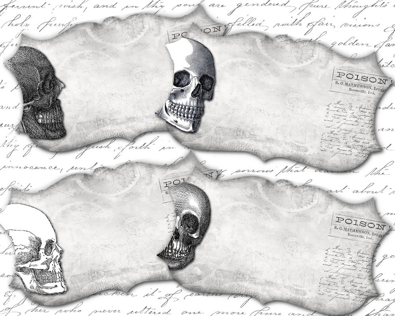 Editable Halloween Label Apothecary Label Black and White - Etsy