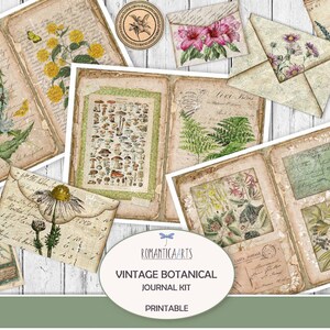 Kit de journal botanique, minable botanique, botanique vintage, journal de jardin, floral numérique, botanique imprimable, téléchargement numérique