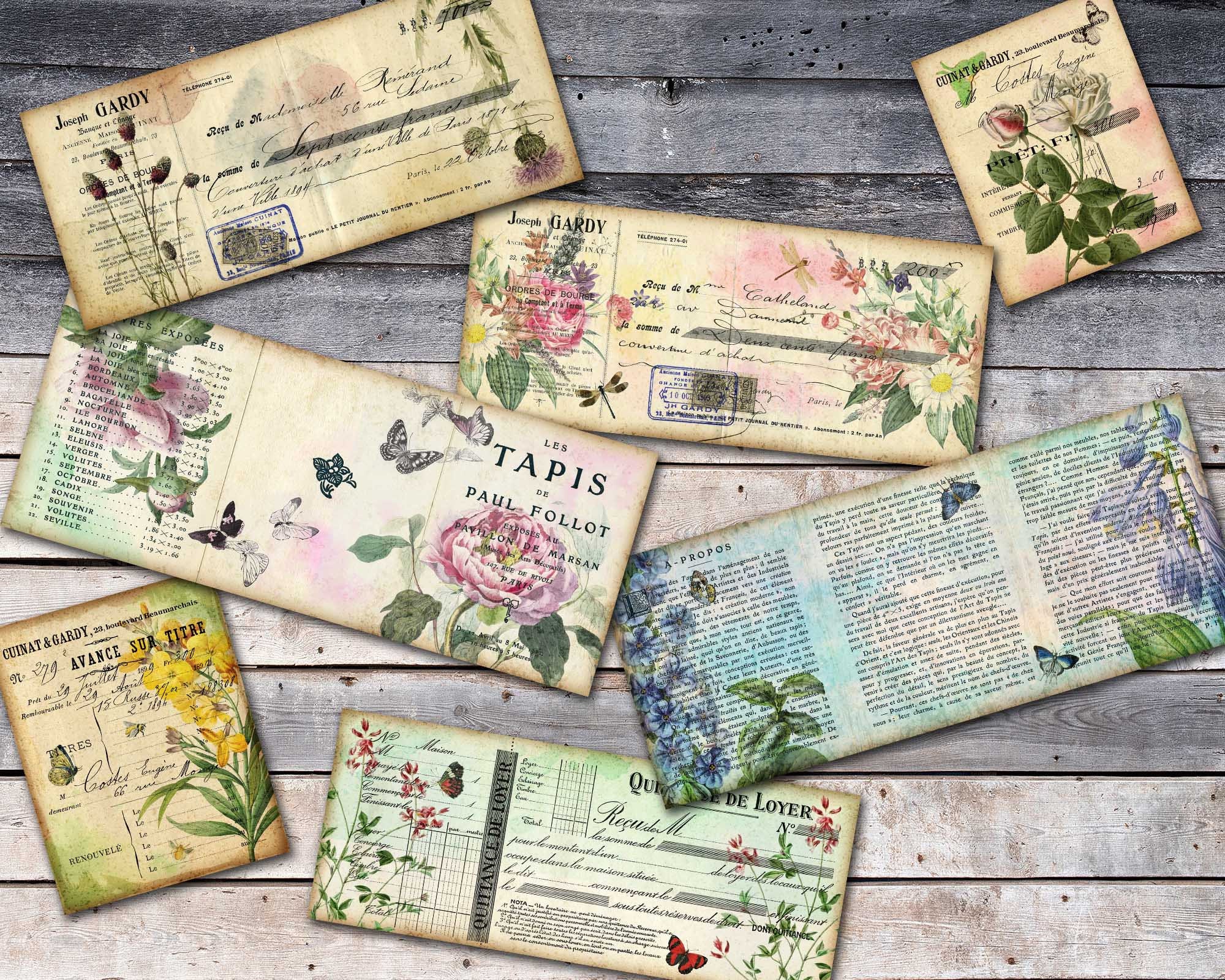 French Botanical Ephemera Paper Vintage French Ephemera Paper Etsy UK