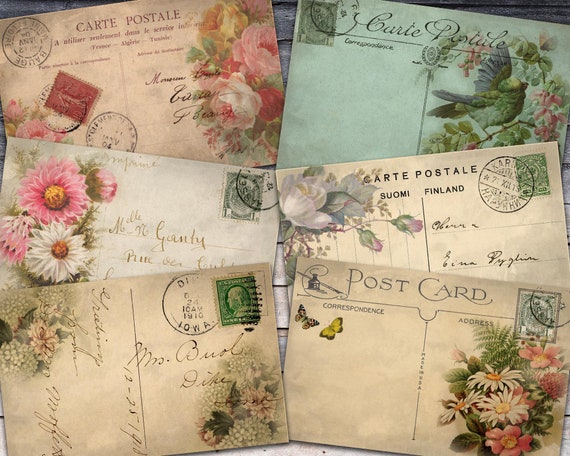 Original Photography Postcard | Paper Boy Vintage Ephemera Postcard |  Miniature 4x6 Artwork | Vintage Ephemera Art | Scrapbooking Postcard