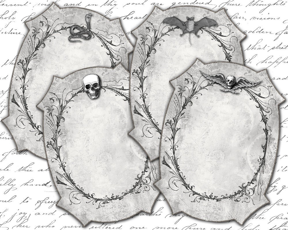 Editable Halloween Label Apothecary Label Black and White - Etsy