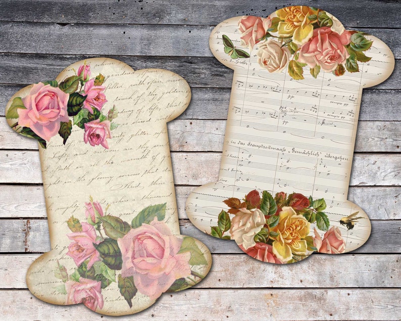 Digital Download Ribbon Lace Holder Shabby Roses Lace Holder Etsy