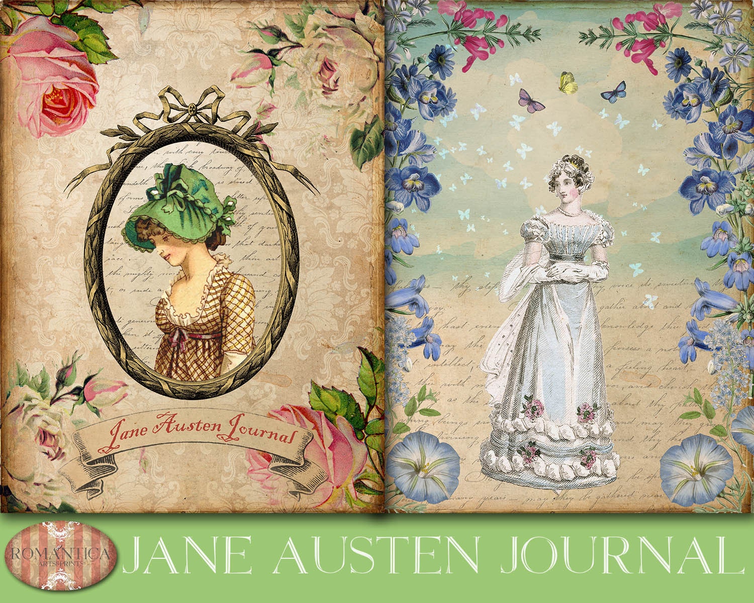 Jane Austen Journal, Austen Junk Journal Kit, Printable Digital Journ…