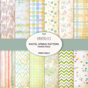 Pastell Frühling Muster Papier, Ostern Digital, Ostermuster, Schäbige Pastell, Digital Paper Pack, Frühling Printables