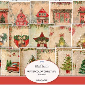 Papier de Noël, Noël traditionnel, Papier festif minable, Vacances d'hiver, Numériques de Noël, Papier rouge et vert