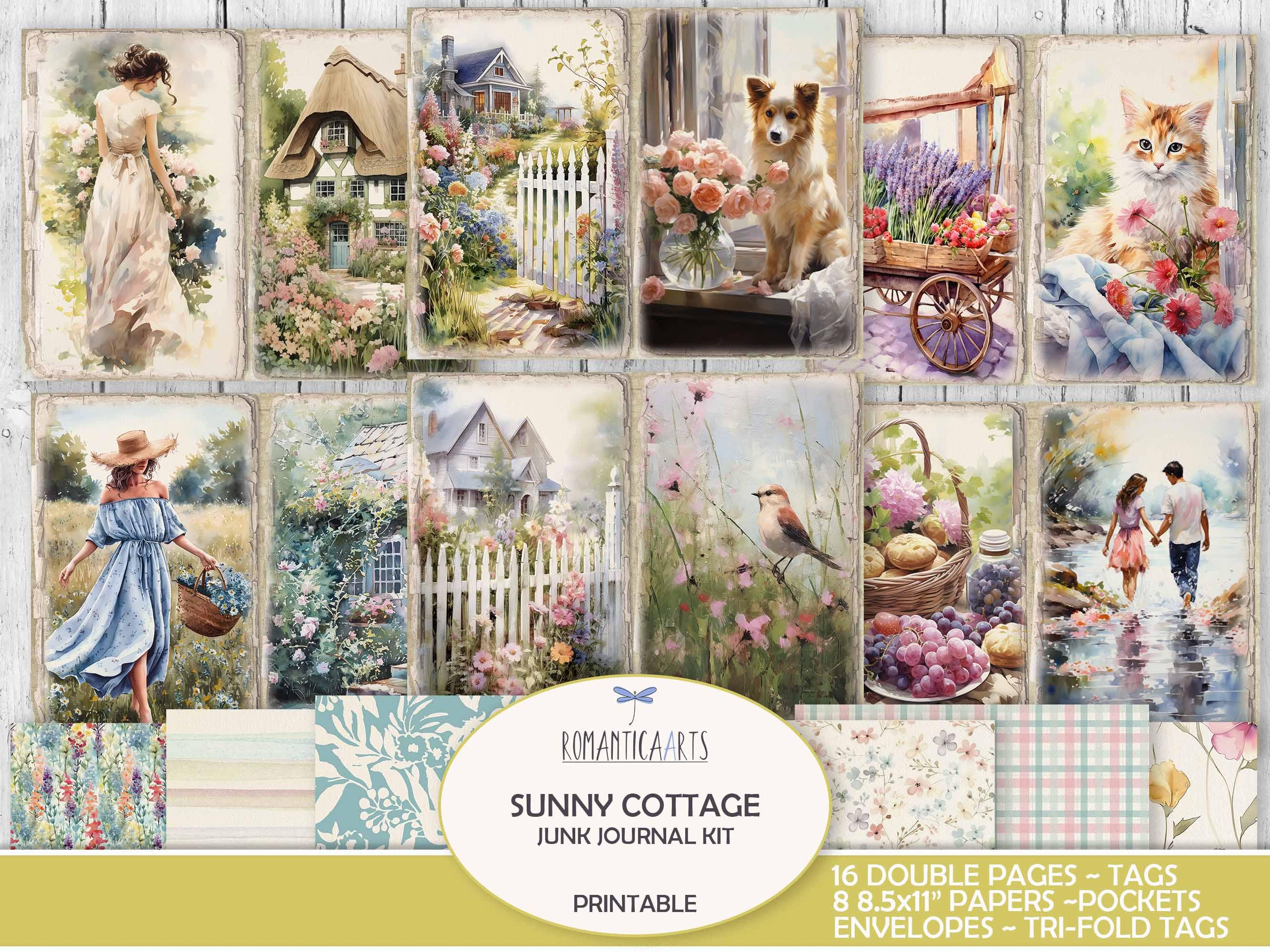 ◆keiko junk journal♡◆ 400Pcs Junk Journal Vintage DIY Material Paper Journaling