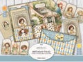Junk Journal Folio, Birthday Folio Kit, Floral Cottage Girls, Cottagecore Digital, Loaded Pockets, Folding Folio, Journal Insert product logo