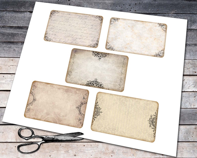 editable blank vintage labels scrapbooking ephemera paper