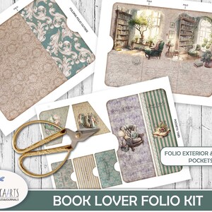 Book Lover Folio Kit, Junk Journal Printable, Happy Mail, Vintage Book ...
