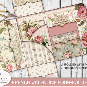 French Valentine Folio, Pink Folder, Printable Folio, Folders With ...