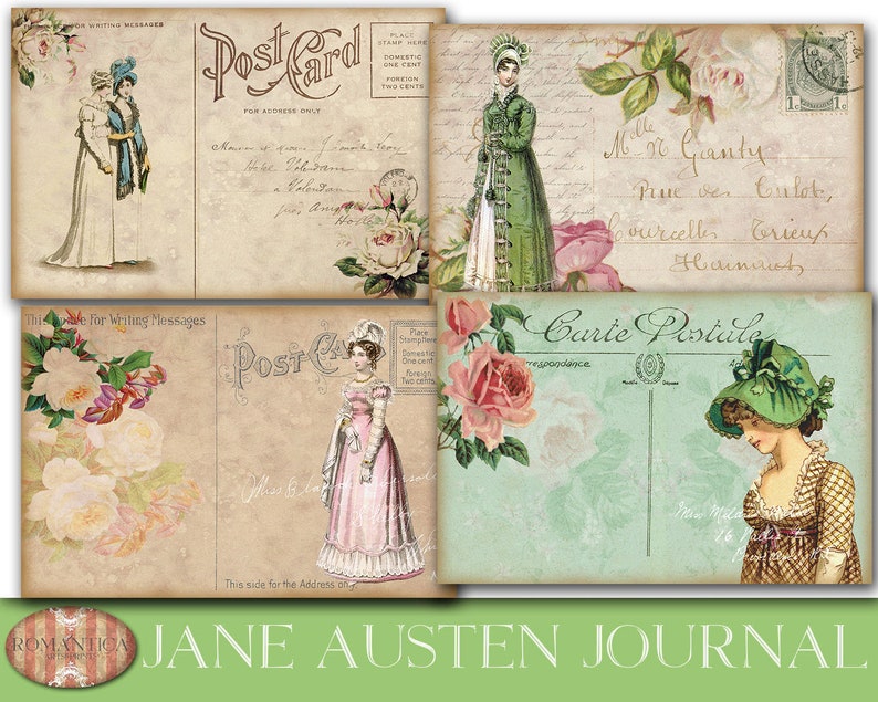 Jane Austen Journal Austen Junk Journal Kit Printable | Etsy