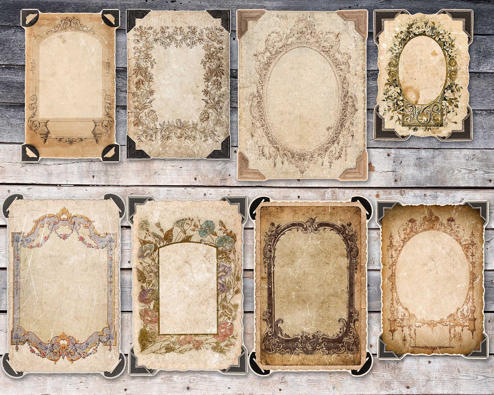 Scrapbooking set - old paper, photo fram Stock Vector by
