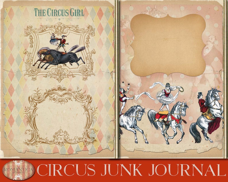 Circus Junk Journal Kit Vintage Circus Ephemera Victorian Etsy