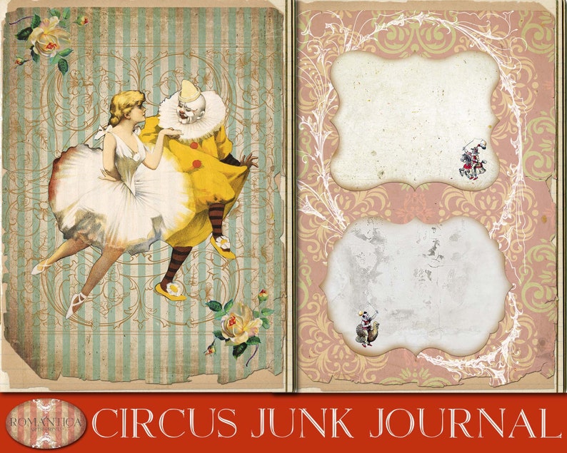 Circus Junk Journal Kit Vintage Circus Ephemera Victorian Etsy