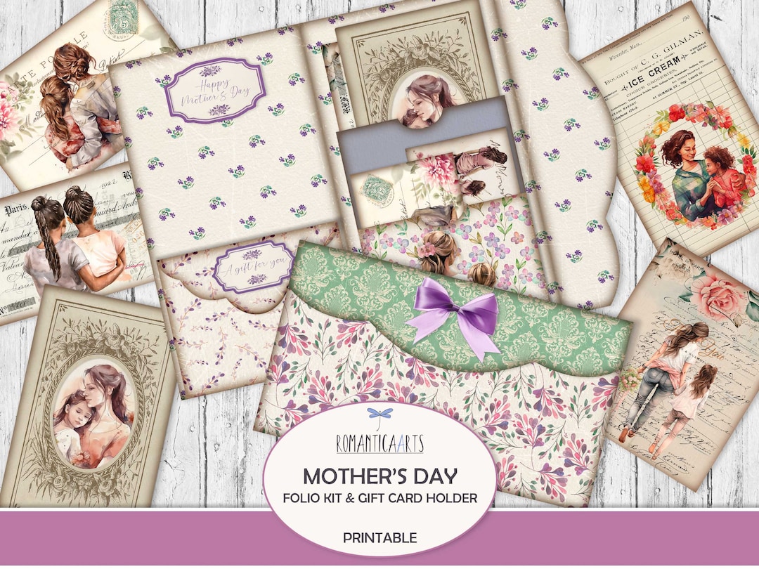 Mother's Day Folio Kit, Gift Card Holder, Loaded Pockets, Pocket Folder ...