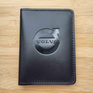 opberger voor documenten / volvo / auto-accessoires / leren opberger / opberger / reisopberger / gepersonaliseerde portemonnee