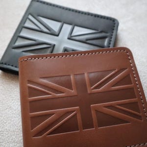 Portefeuille en cuir avec symbole de l'Angleterre • Petit portefeuille • Portefeuille fait main • Pince à billets en cuir véritable • Porte-cartes • Porte-monnaie drapeau de l'Angleterre