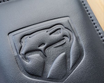 Passport Cover | Leather travel document holder | cover fo driving | dodge viper | drivers license | car registration and insurance holder