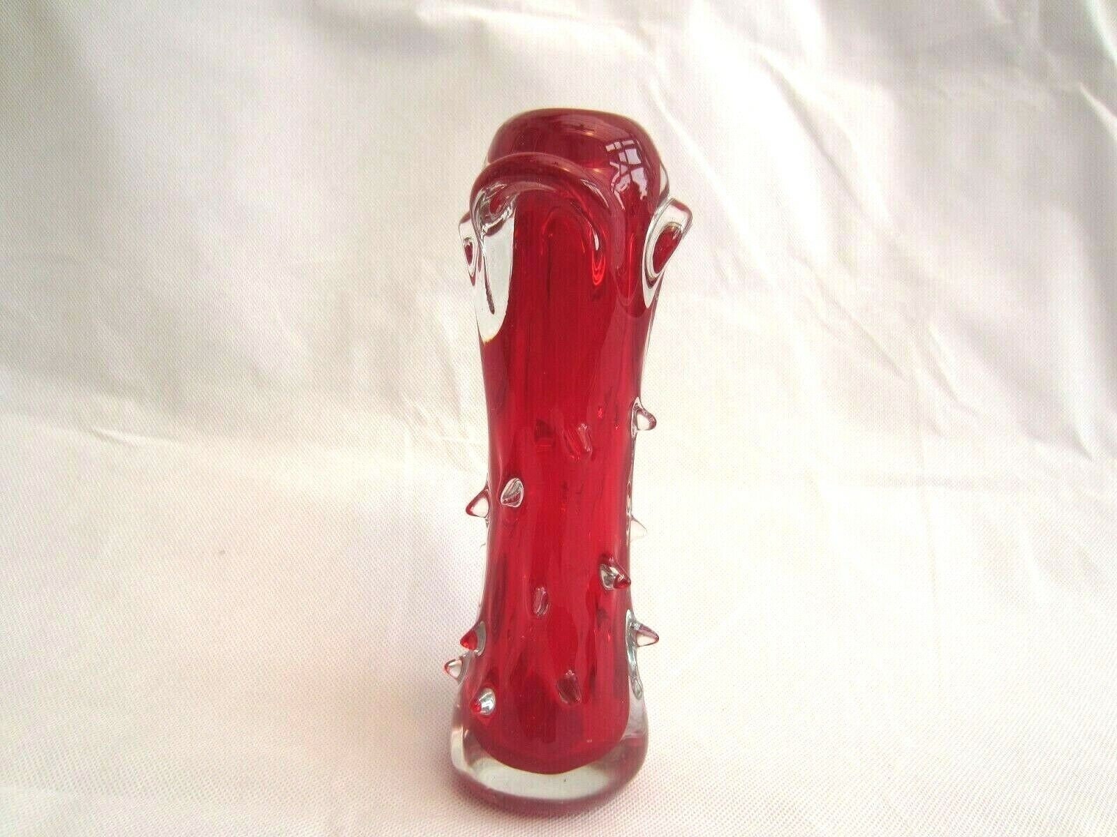 Vintage Czech Art Glass Vase by Jan Beranek for Skrdlovice