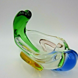 Czech bohemian Mstisov Rhapsody Glass Bowl Frantisek Zemek pipe rack ashtray