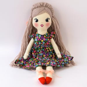 Handmade Cloth Doll for Toddler, Personalized Rag Doll Girl, Fabric Heirloom Doll Clothes