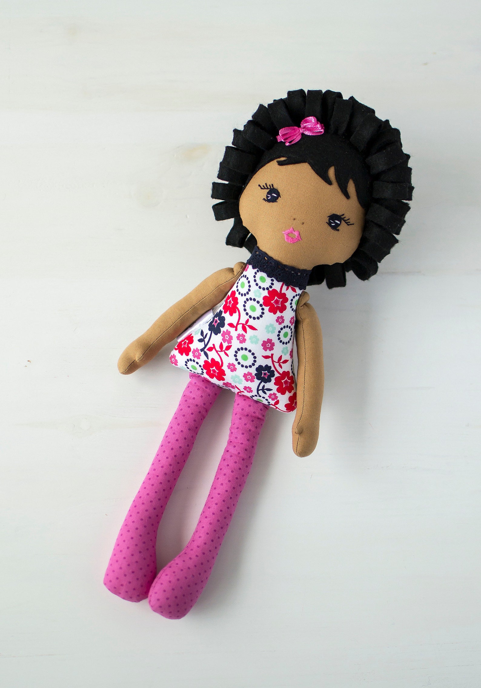 Black rag doll handmade for baby girls Personalized Сloth Etsy