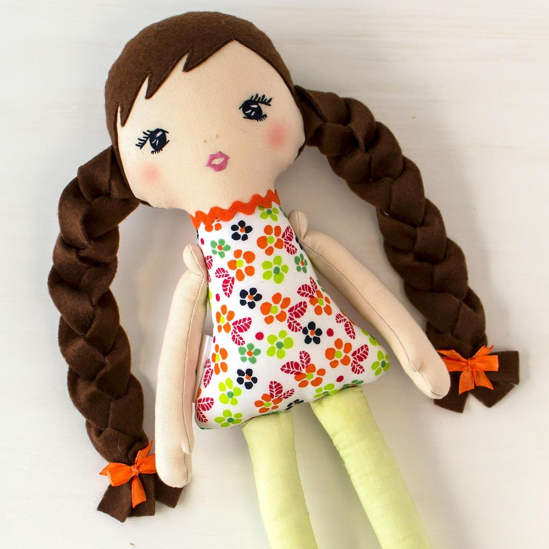 Personalized Rag Doll 14'': Handmade Embroidered Name, Heirloom Gift - Etsy