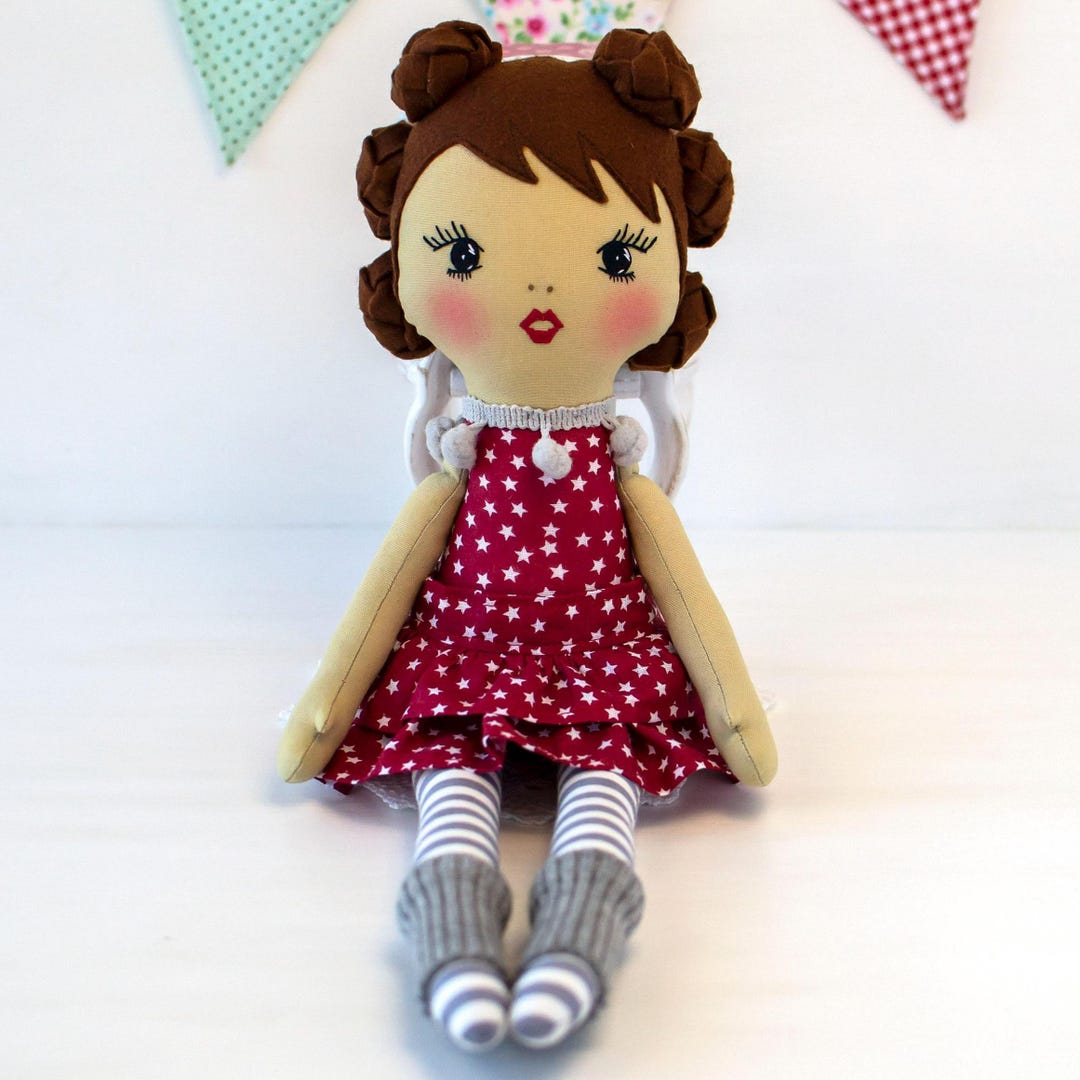 Personalized Christmas Rag Doll: Handmade Embroidered Gift, 15 In. - Etsy