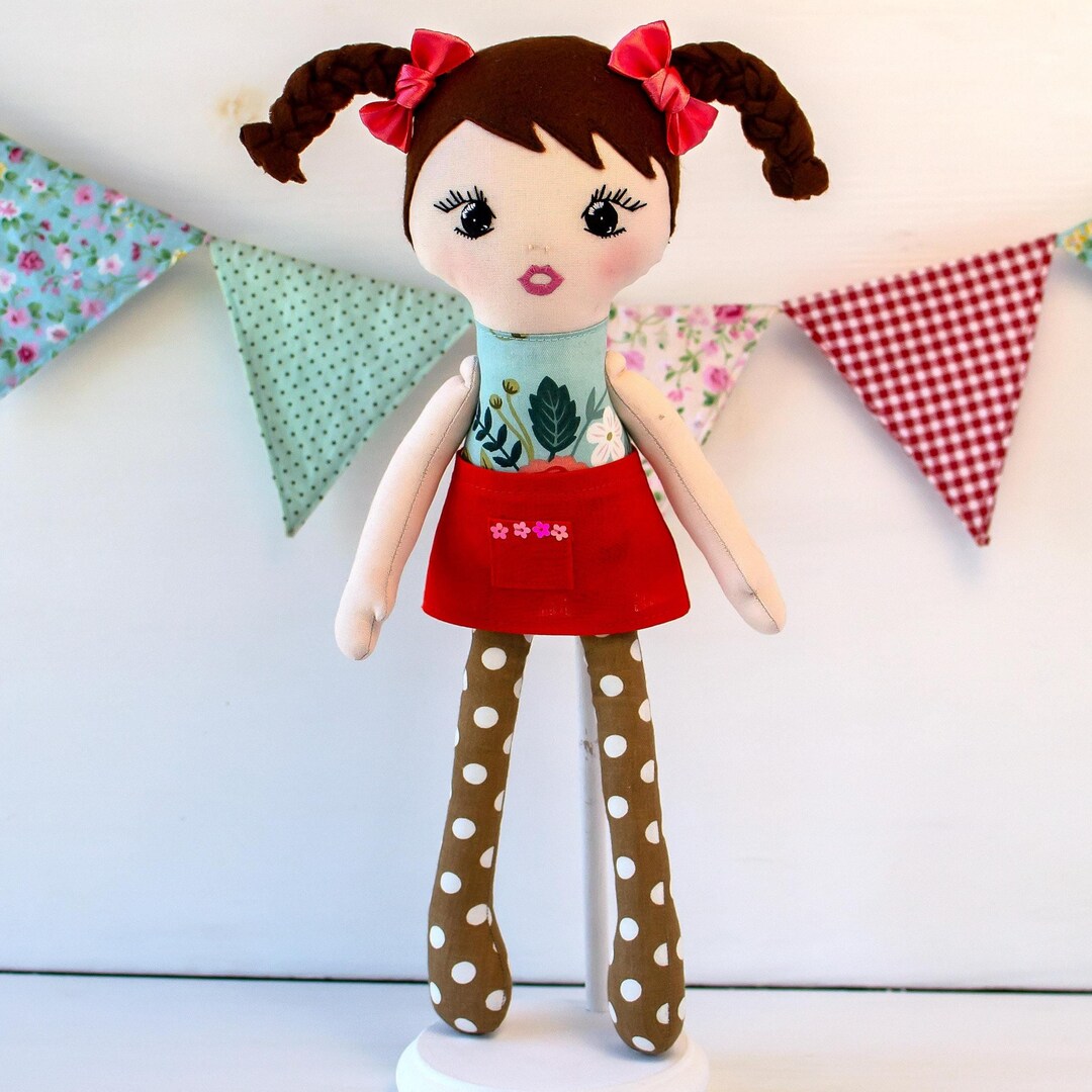 Custom Rag Doll 13 In.: Personalized Embroidered Heirloom Toy - Etsy