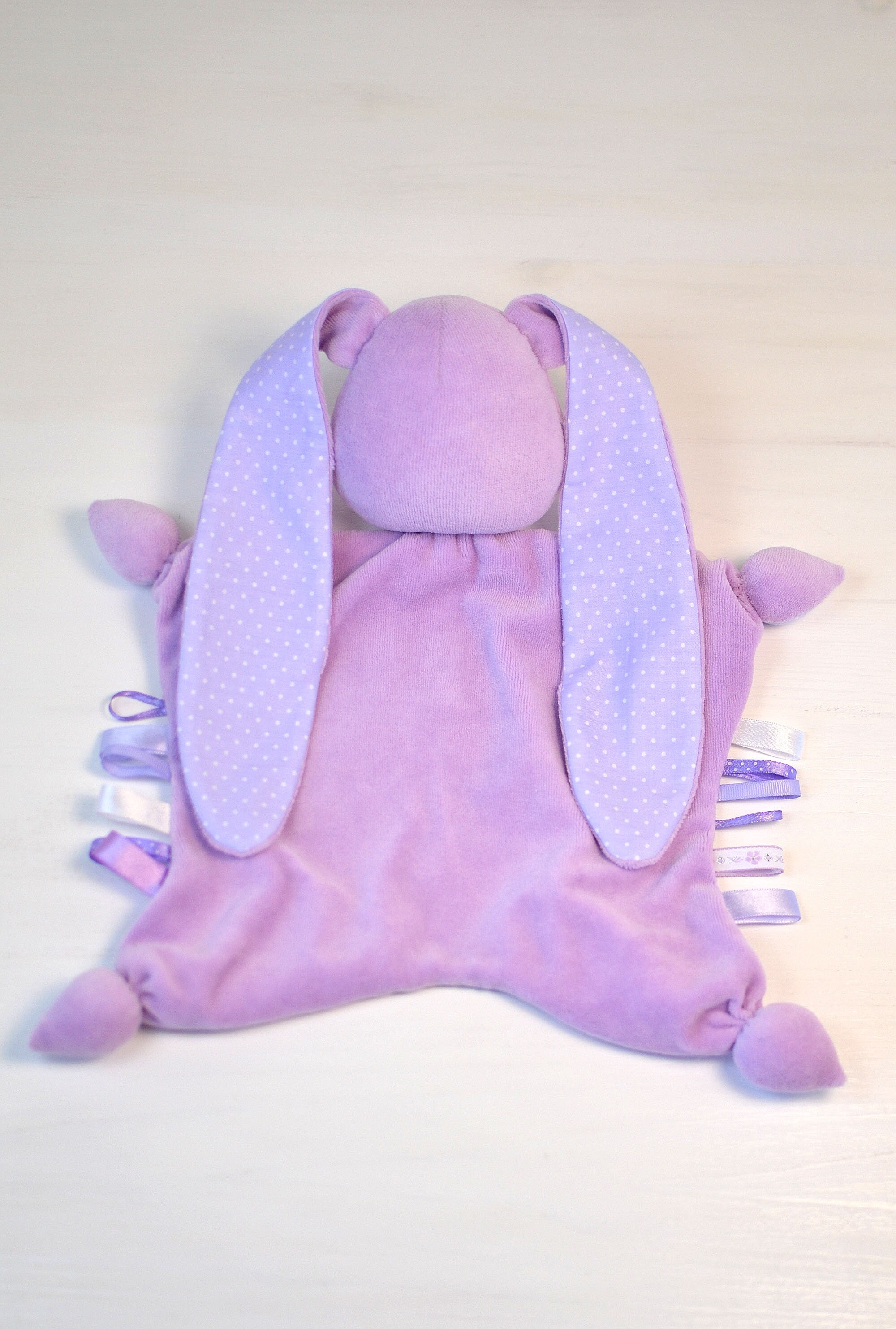 Baby comfort blanket Bunny comforter Rabbit soft toy Lovey Etsy