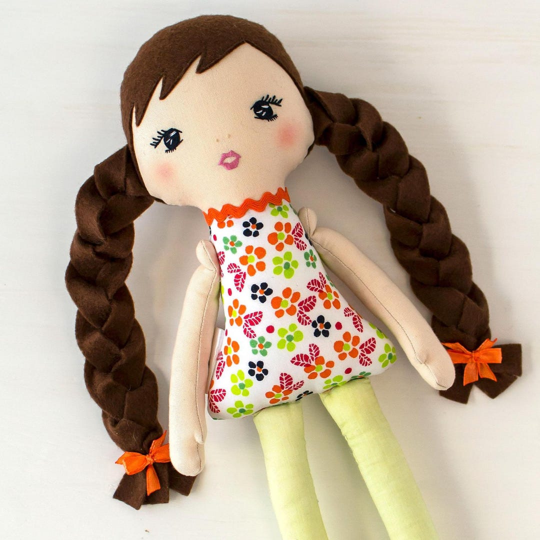 Handmade Rag Doll 14 In.: Personalized Embroidered Name, Heirloom Gift ...