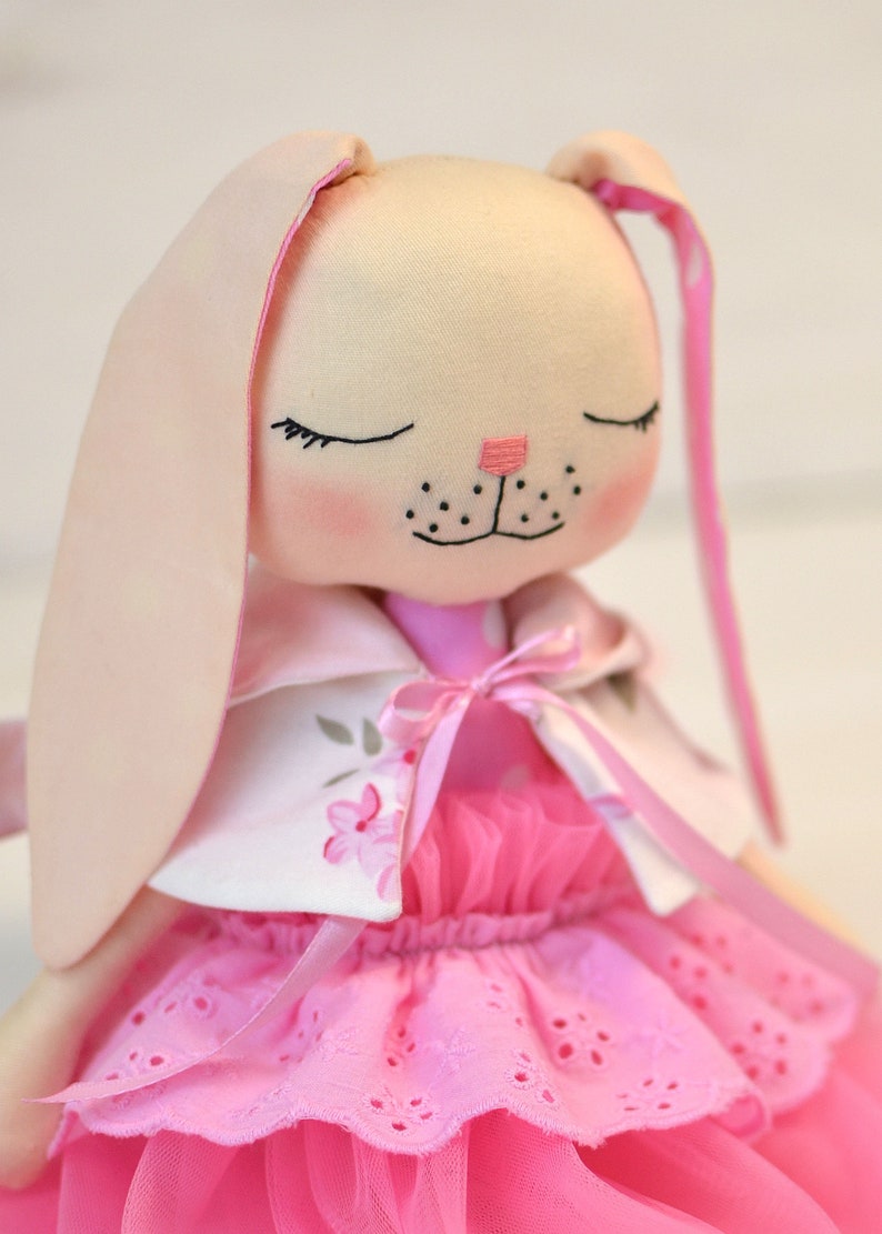 Soft baby bunny doll First baby doll Stuffed rabbit toy Cloth Etsy