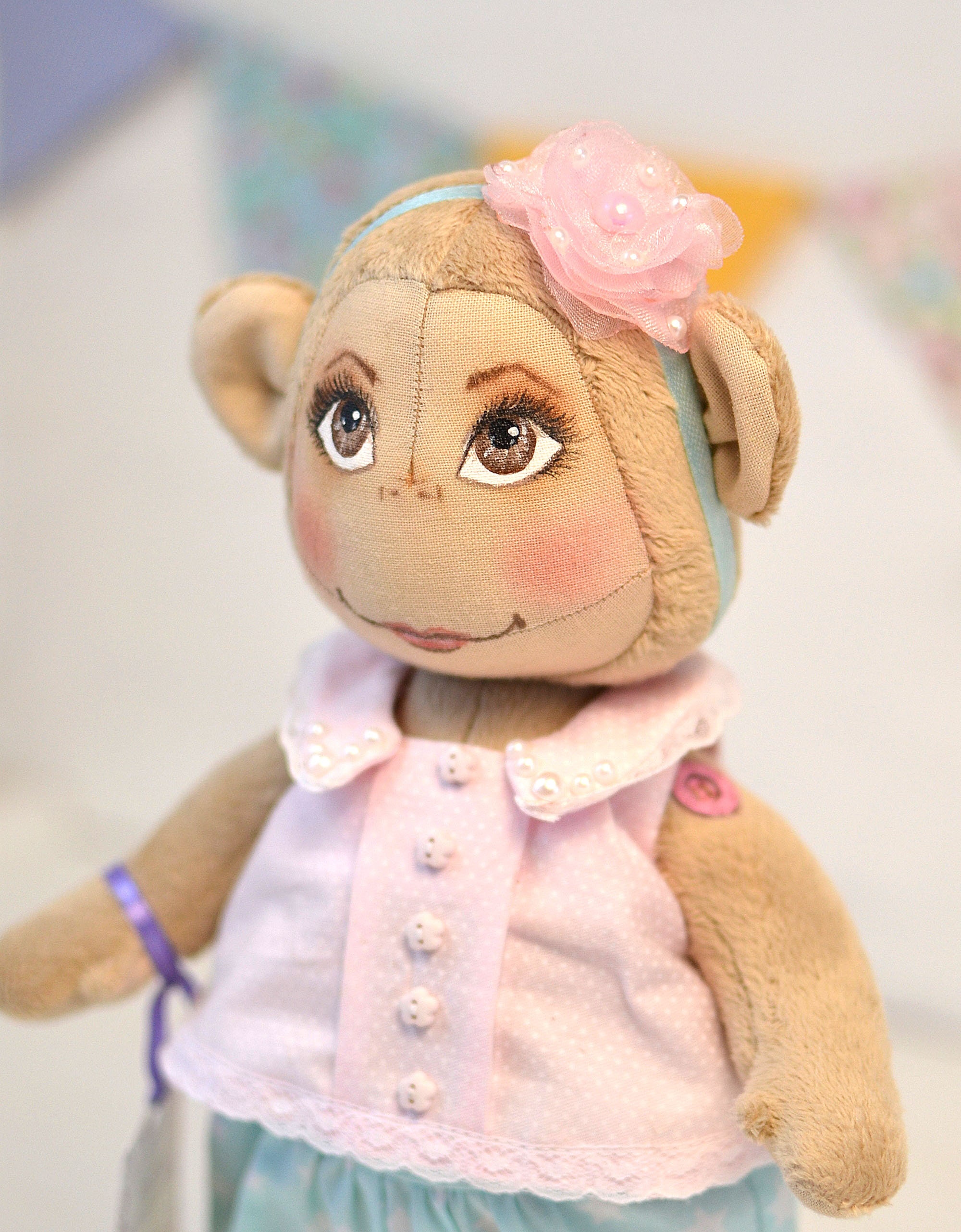 Cloth doll Handmade monkey toy Soft baby doll Monkey doll Etsy