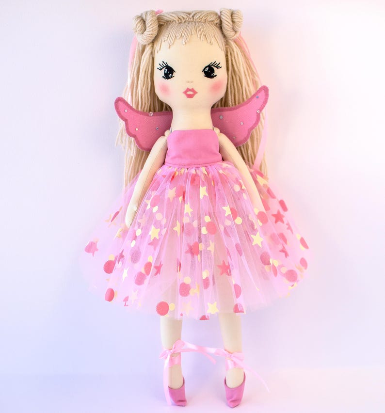 Handmade Angel Rag Doll: 16 In. Personalized Cotton Ballerina, Heirloom ...