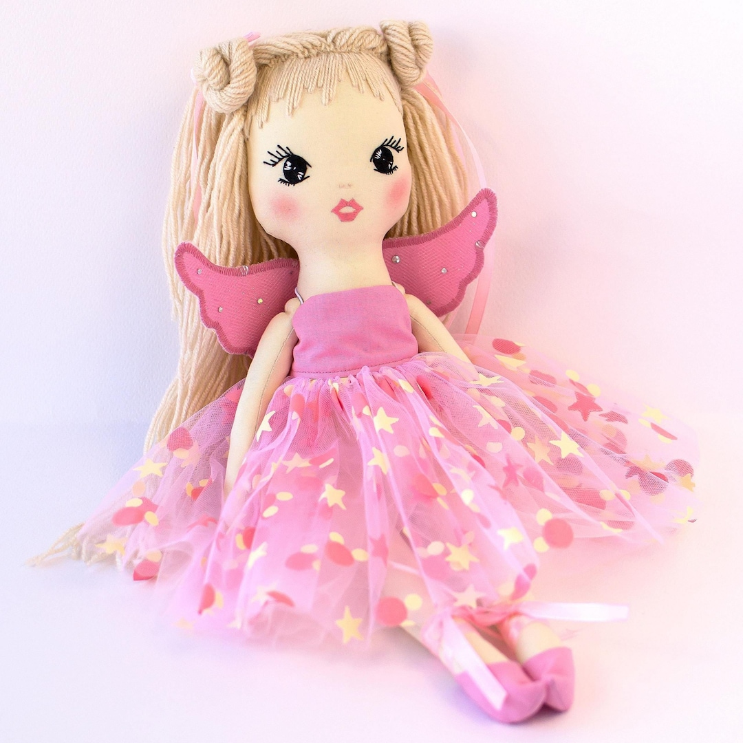 Handmade Angel Rag Doll: 16 In. Personalized Cotton Ballerina, Heirloom ...