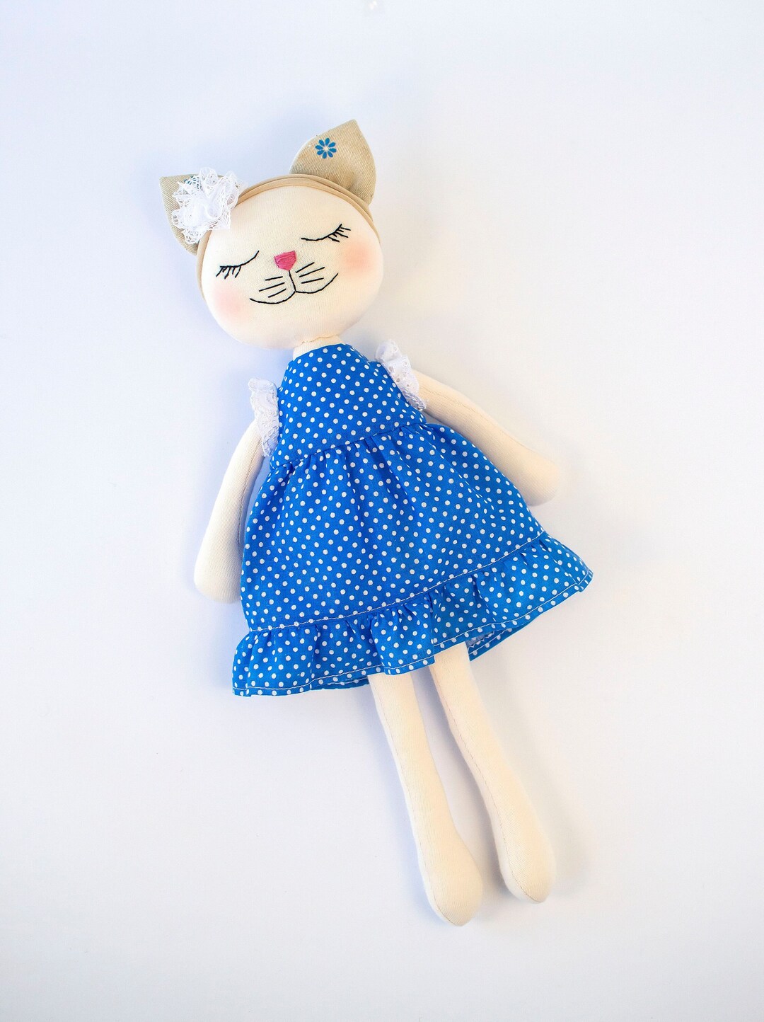 Cat Rag Doll for Girls Personalized Cloth Doll Handmade Etsy