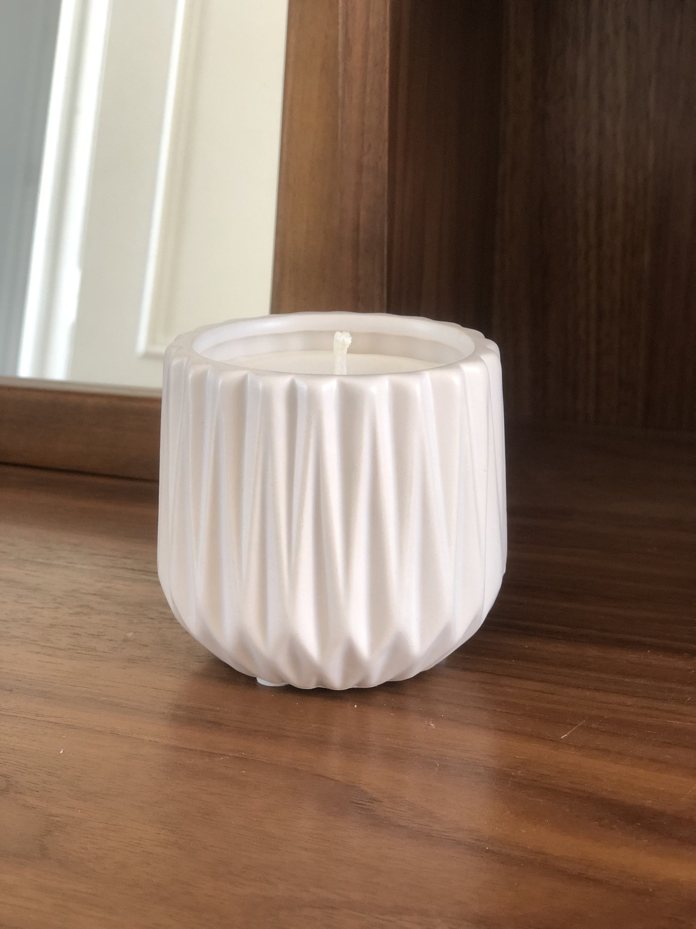 Bougie Naturelle Parfumée | Parfums Naturelles ou Huiles Essentielles Récipient Céramique Blanc Cade