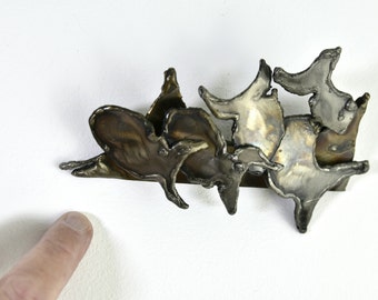 LHZZWTF Grande Decorazione Murale A Forma Di Pesce – 140 Cm In Metallo Fatto A Mano – Stile Nautico Per Soggiorno