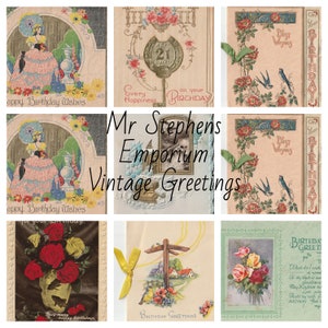 Vintage Greetings Cards Download