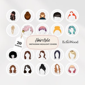 Kapsalon Instagram Hoogtepunten voor Instagram Volgers, Media Kit Template, Social Media Highlight Iconen, Hairstylist Branding IG Covers