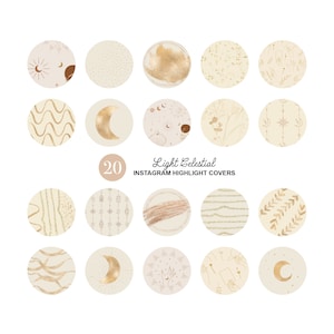 Couvertures Celestial Highlight pour Instagram Template, Boho Instagram Story Highlight, Celestial Instagram Highlight pour Witchy Instagram